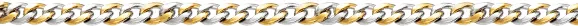 Two Tone Gold and Steel Cuban Necklace