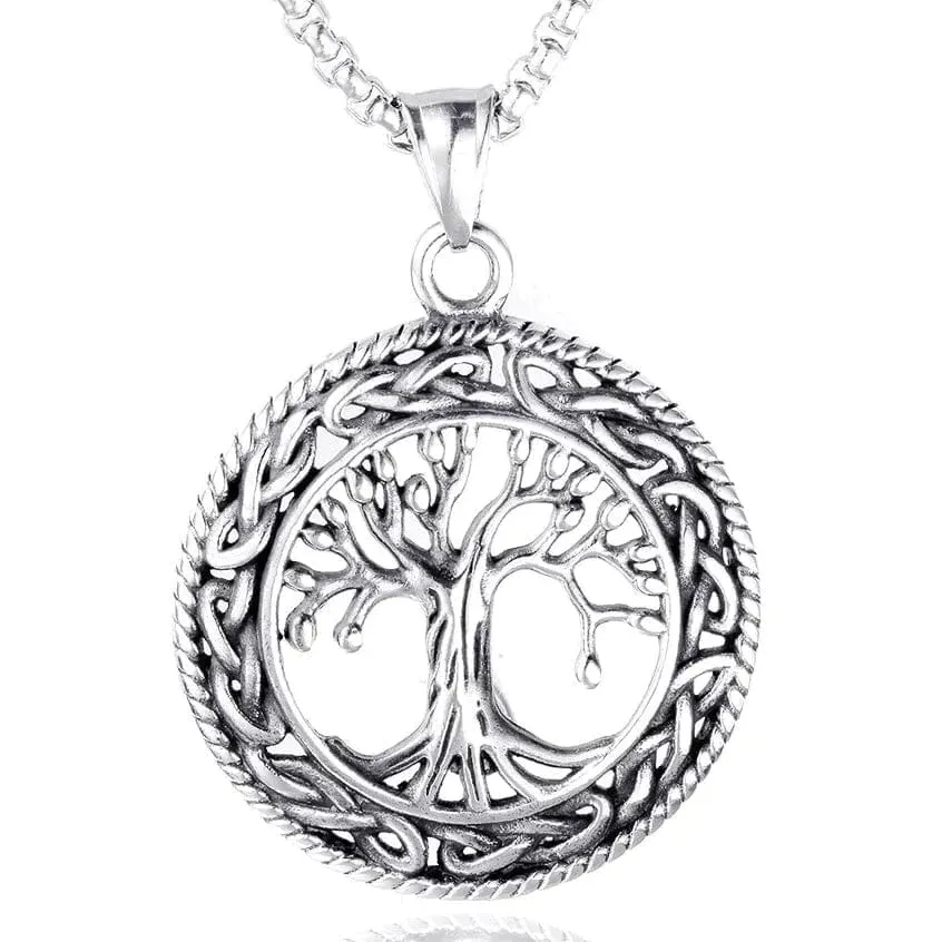 316L Stainless Steel Celtic Tree of Life Pendant Necklace Direct Supplier