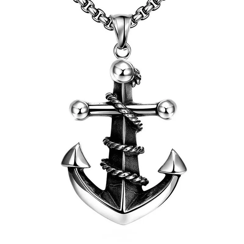 Custom Marine Anchor Stainless Steel Pendant Necklace Source Factory