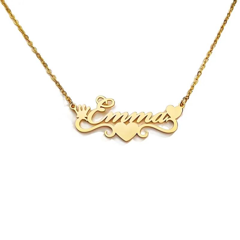 Custom Gold Plated Emma Name Stainless Steel Necklace Manufacturing