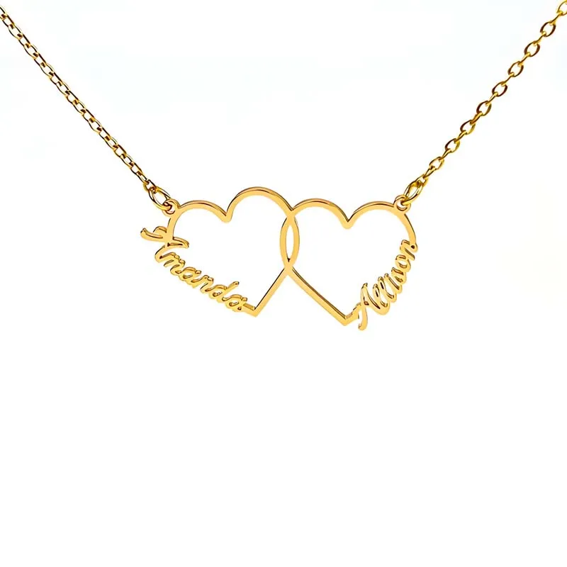Heart Customized Name Necklace Stainless Steel Name Pendant