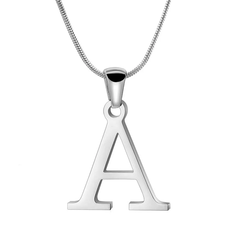 316L stainless Steel Polished Initial Necklace Manufacturing