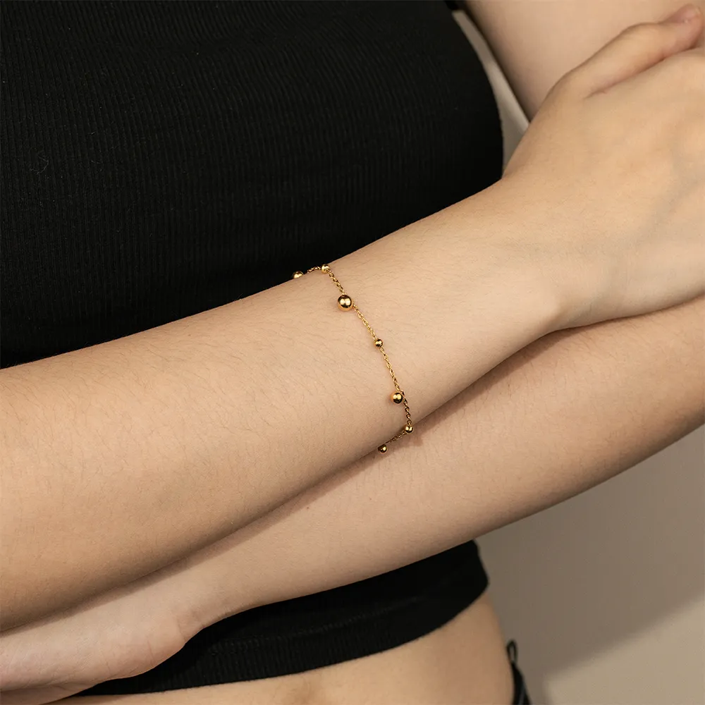 Stainless steel bead bracelet Fully Customizable Made-to-Order Jewelry for small brands