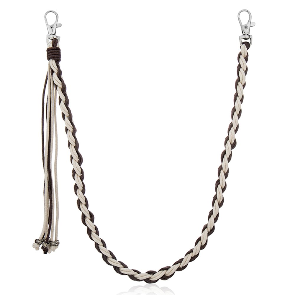 Handmade Wax Cord Braided Wallet Chain for E-commerce Stores