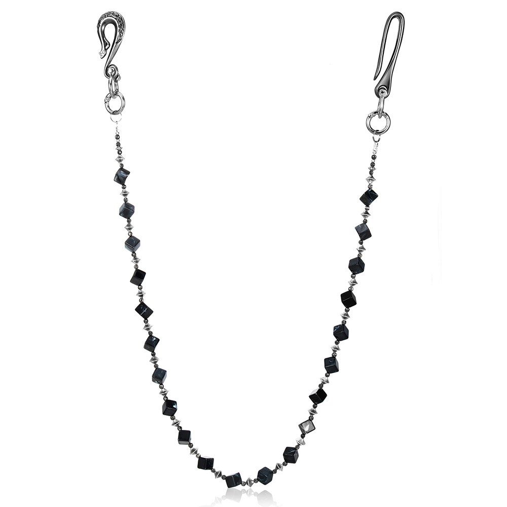 Streetwear Black Acrylic Bead Belt Chain for Direct Jewelry Manufacturers