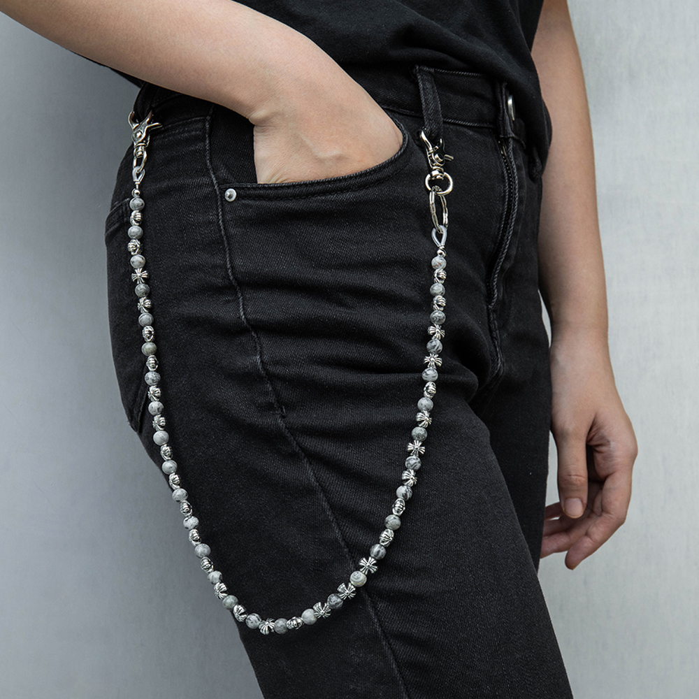 Cross Beaded Pocket Chain Customizable Jewelry Source Factory for Accessory Brands
