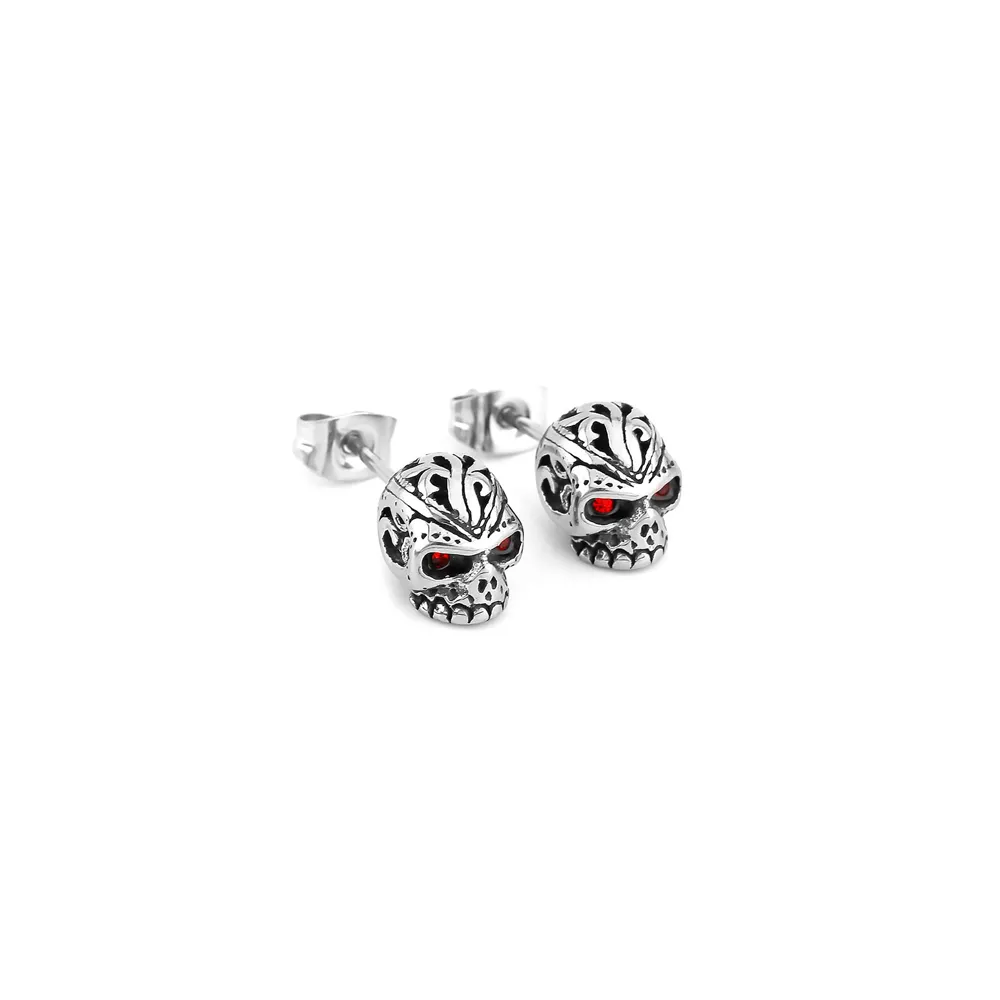 Stainless Steel Skull Stud Earrings-Jewelry Supplier for Small Brands
