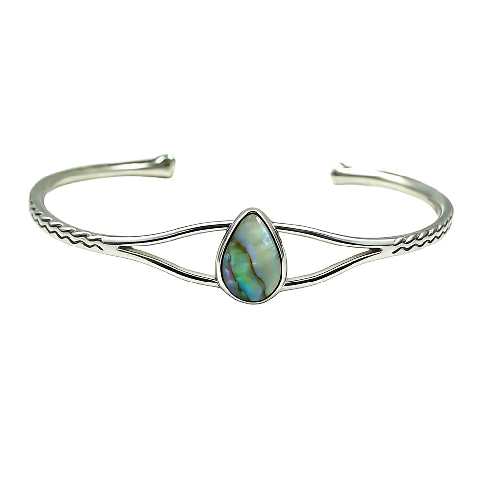 Teardrop Abalone Shell Cuff Bracelet | Design Yours