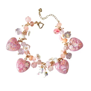 Charm resin bead bracelet with metal direct supplier
