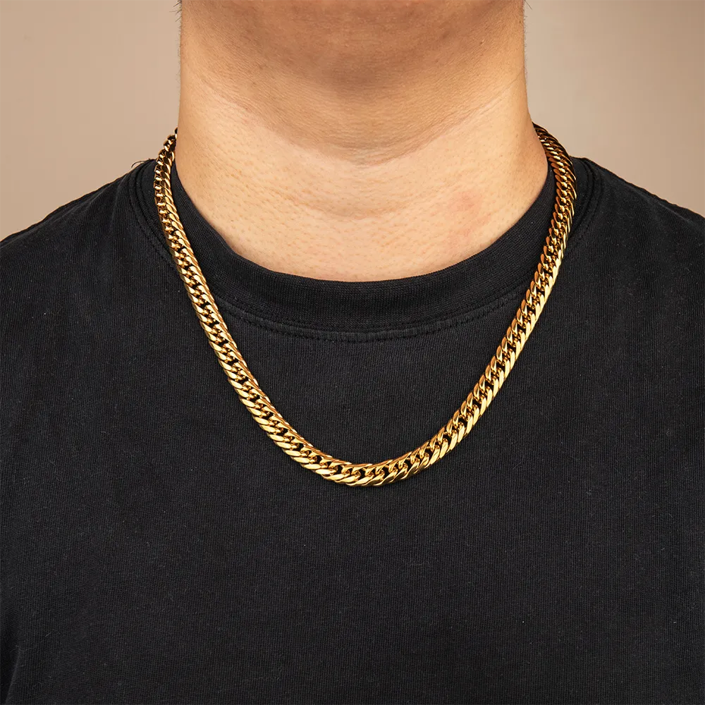 Direct factory stainless steel Cuban chain necklace for men manufacturing
