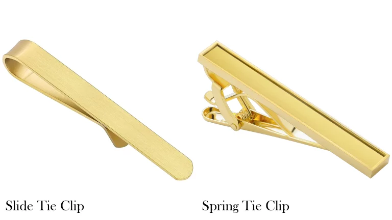 Gold Slide Tie Clip and Spring Tir Clip