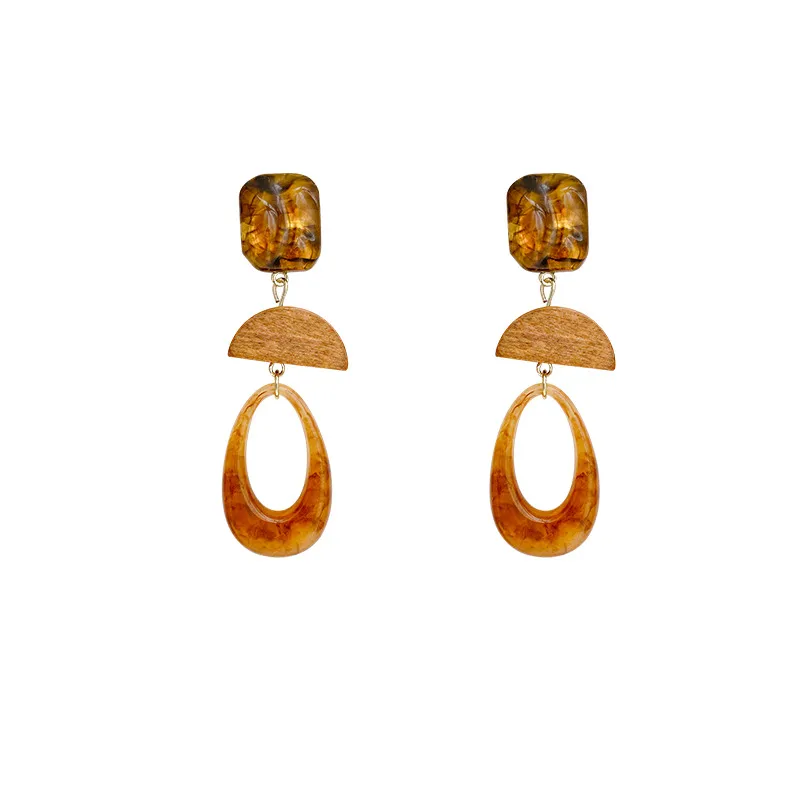 OEM Partner resin alloy Hong-Kong style teardrop earrings for Custom Jewelry Manufacturers