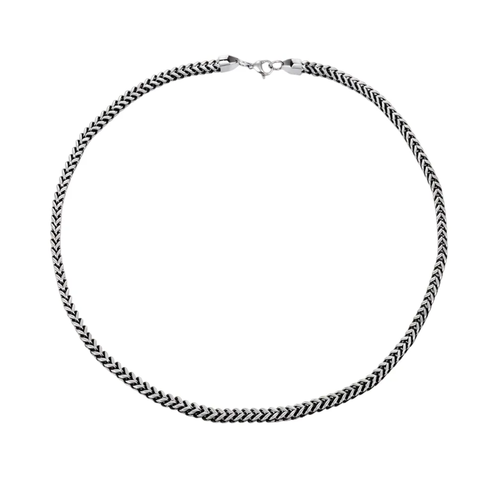 Personalized antique silver foxtail chain necklace manufacturing for brands