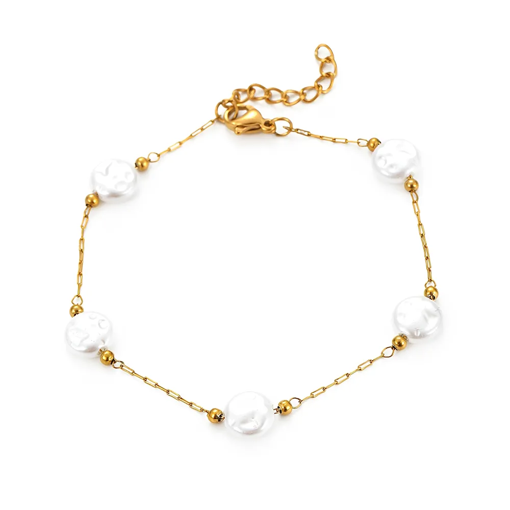 Stainless Steel Baroque Pearl Bracelet Custom Direct Jewelry Supplier for businesses