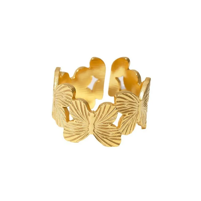 Jewelry Source Factory 316L Stainless Steel Butterfly Ring | Flexible Design