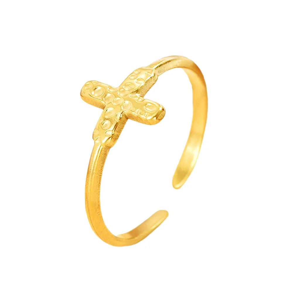 Cross Ring 316L Stainless Steel turnkey manufacturing jewelry manufacturing expert for fashion wholesalers