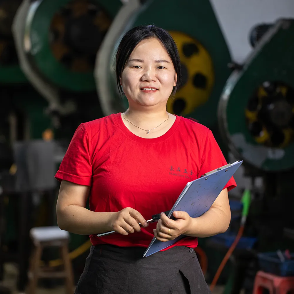 Mei Jiang- Production Manager overseeing fashion jewelry manufacturing at Haosen Jewelry