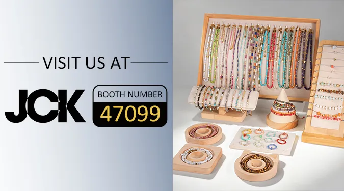 HAOSEN beaded jewelry collection feature for JCK Las Vegas Show 2026, held from May 29 to June 1 at The Venetian Expo.